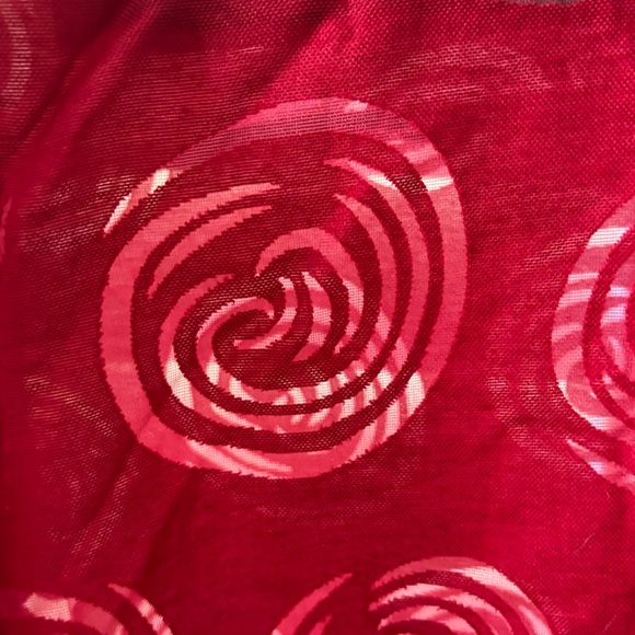 Chico's Red Swirl Button-Up Blouse - Picture 3 of 6